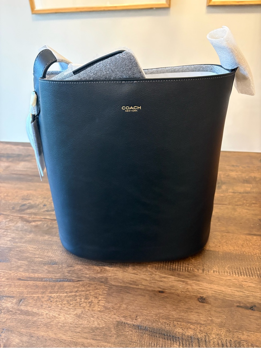 NWT Coach Bleecker Bucket Bag in Black